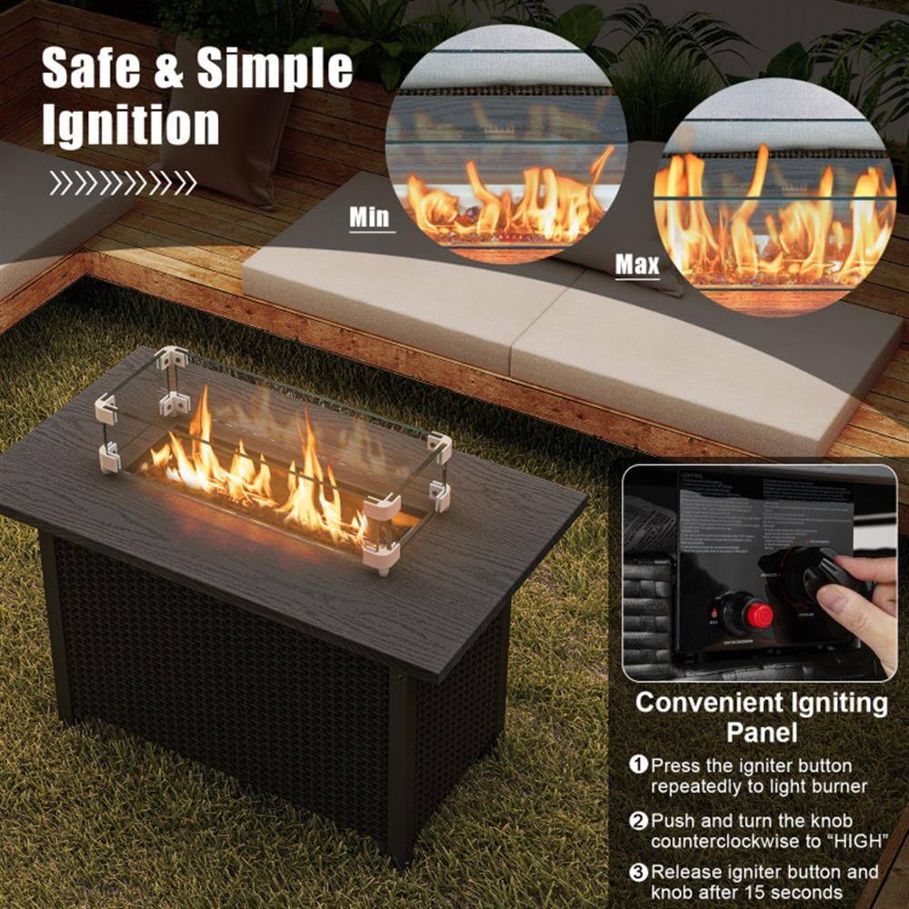 Safe & Simple Ignition  
Min Max  

Convenient Igniting Panel  
1. Press the igniter button repeatedly to light burner  
2. Push and turn the knob counterclockwise to "HIGH"  
3. Release igniter button and knob after 15 seconds
