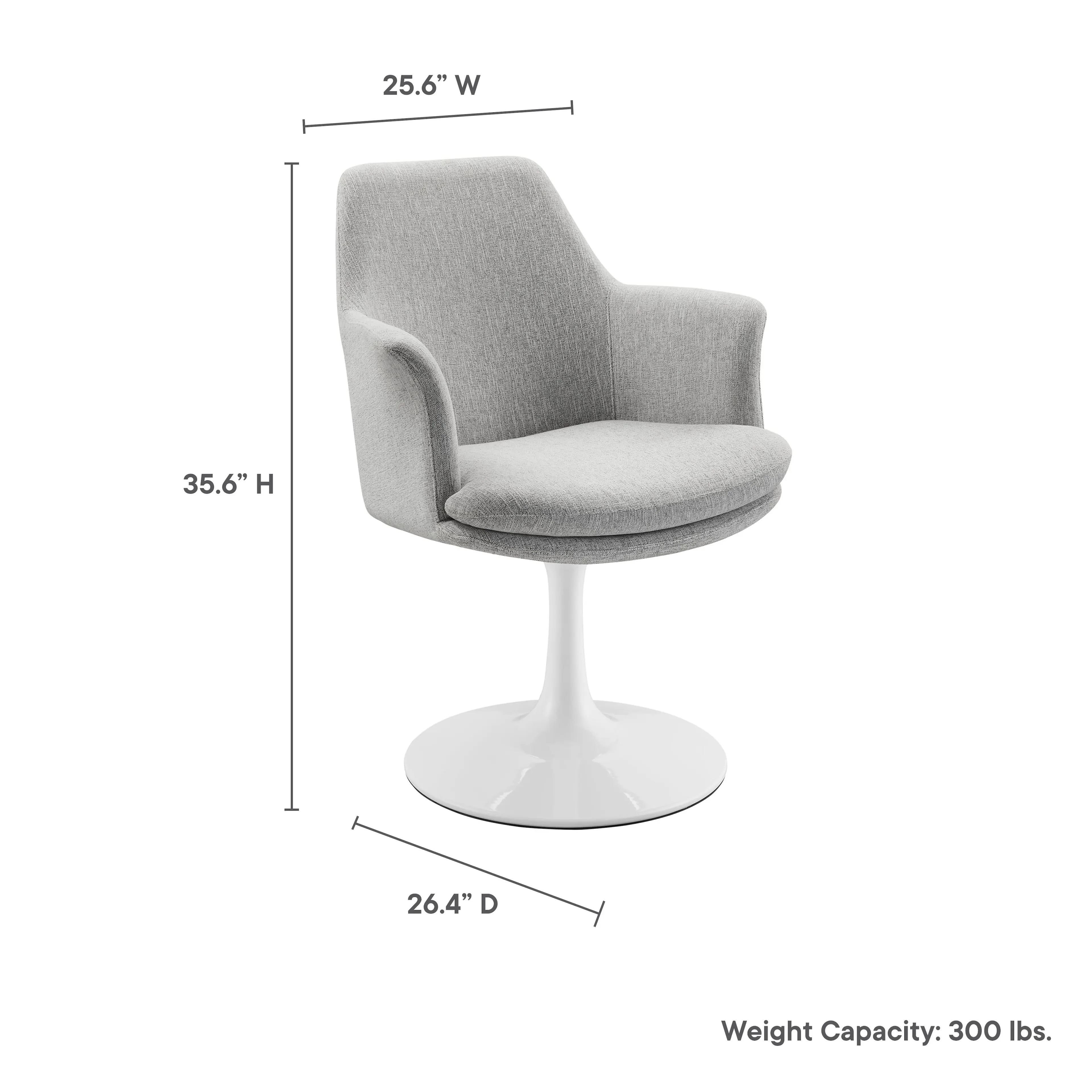 25.6" W  
35.6" H  
26.4" D  
Weight Capacity: 300 lbs.