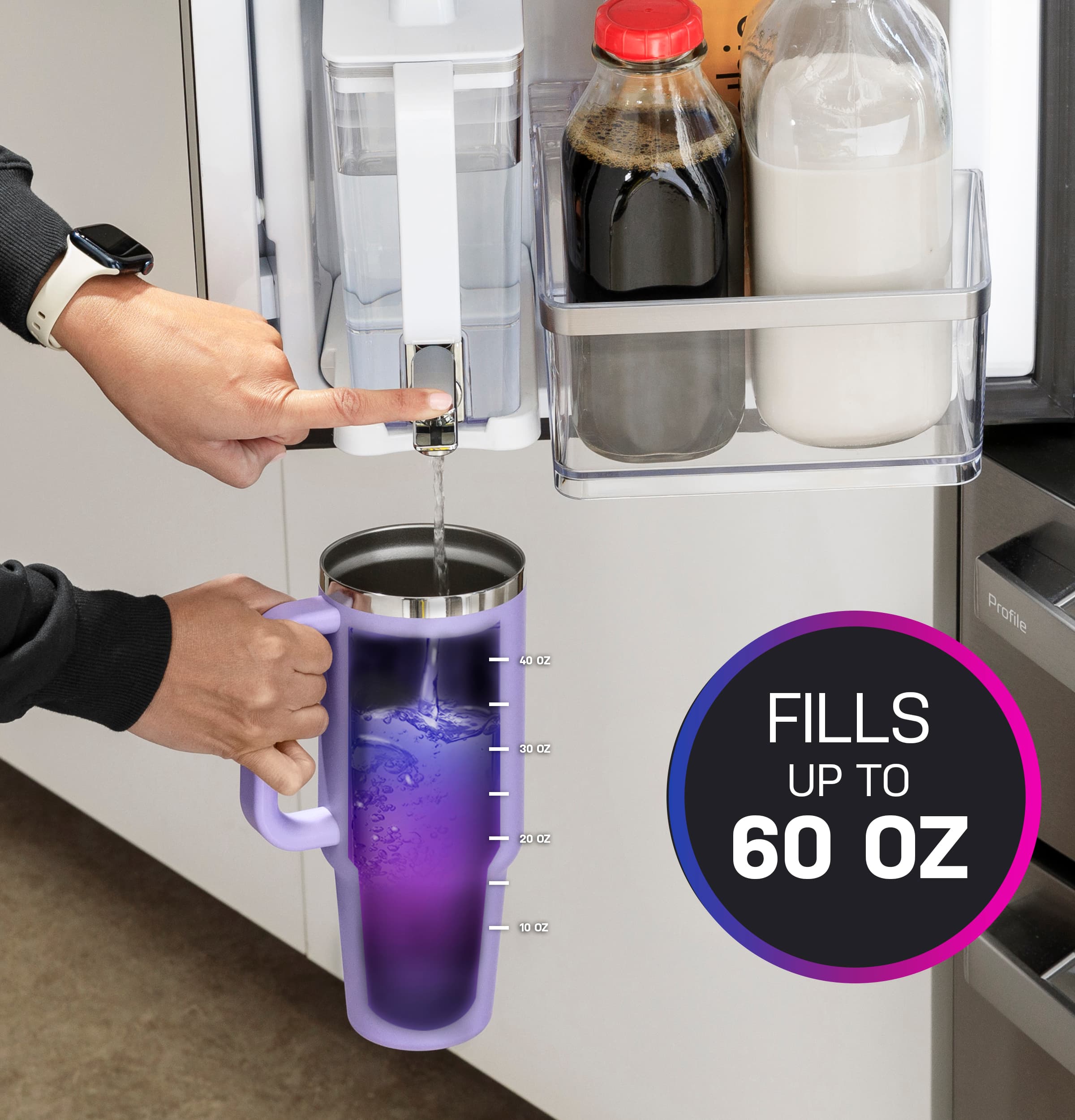 I 5 OZ | I 10 OZ | I 25 OZ Profile FILLS UP TO 60 OZ