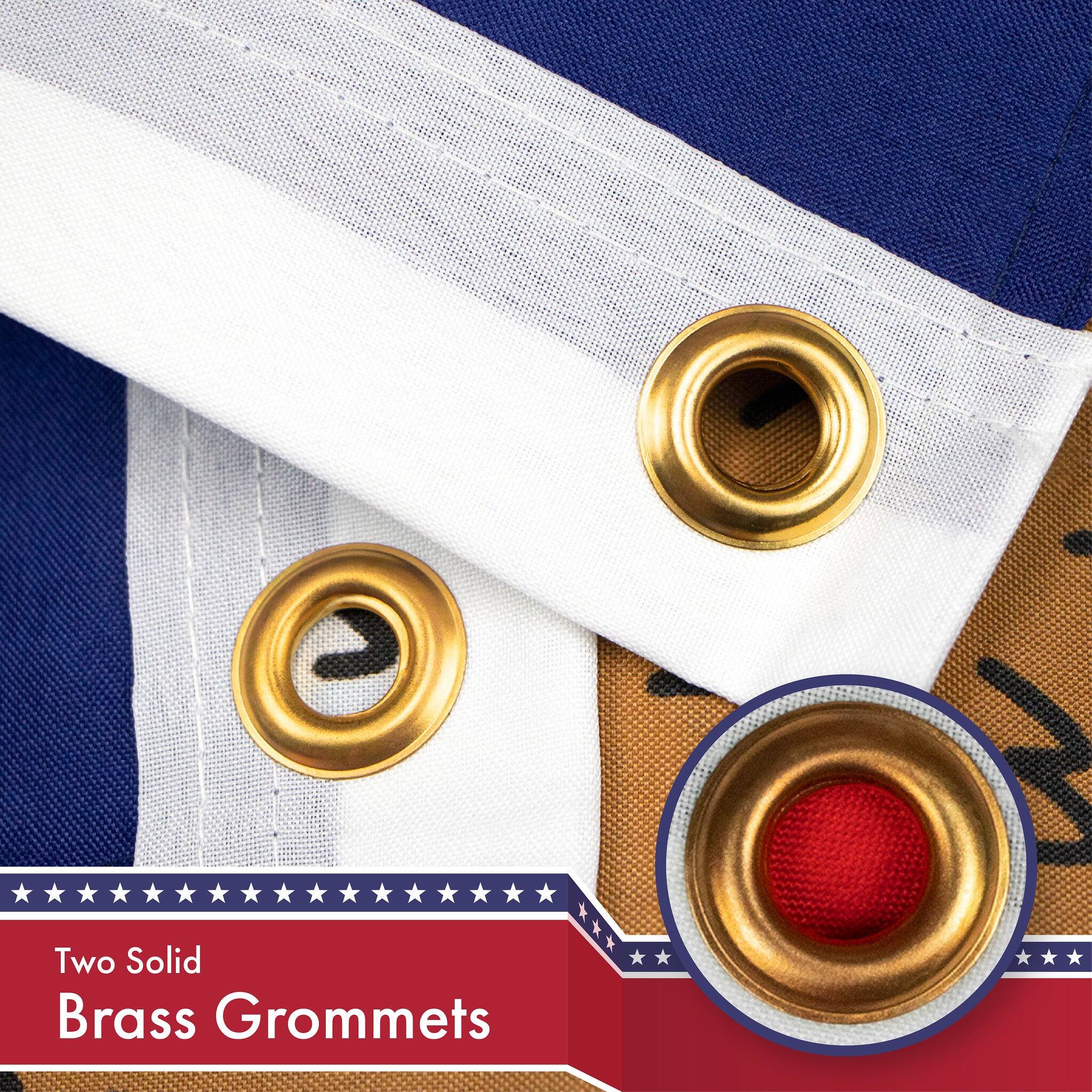 Two Solid Brass Grommets