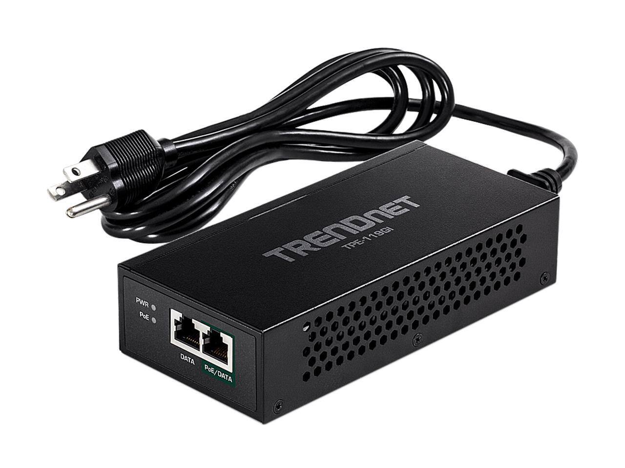 PWR PoE TrenDNET E-1 TPE-119I 19Gl  
DATA PoE/DATA