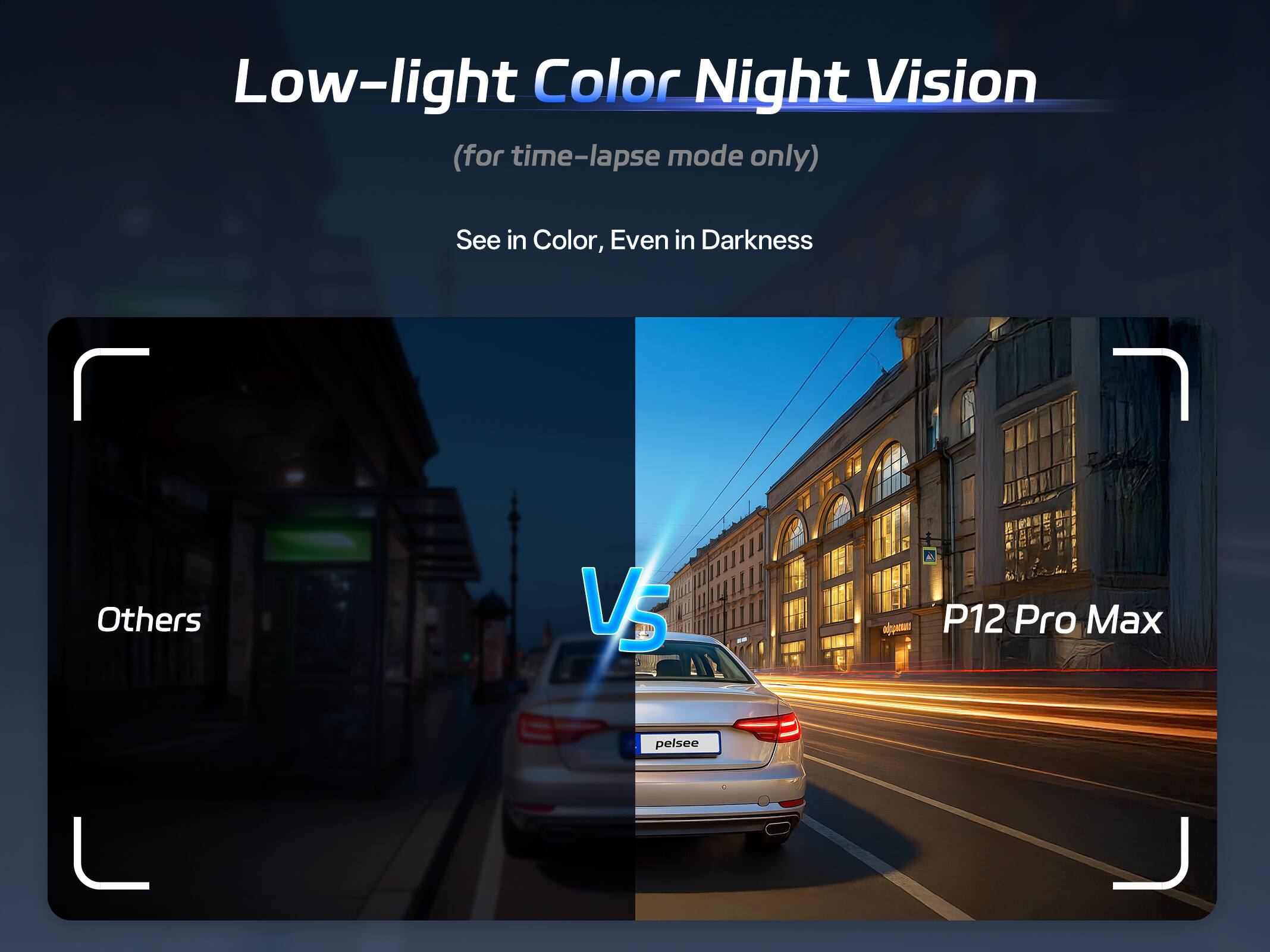 Low-light Color Night Vision (for time-lapse mode only)  
See in Color, Even in Darkness  
Others V5 aptn P12 Pro Max pelsee