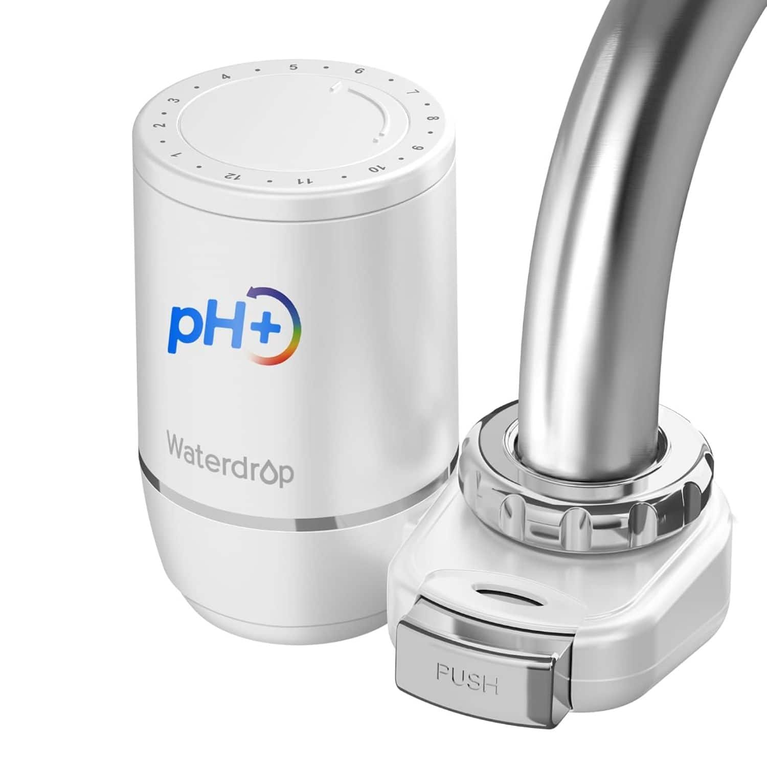 Waterdrop - FC-02 Alkaline Water Filter for Sink Faucet, Filter Life Reminder - White