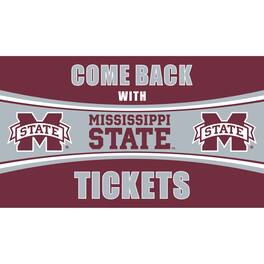 Evergreen Enterprises - Mississippi State Bulldogs 28" x 16" Come Back With Tickets Door Mat - Multicolor