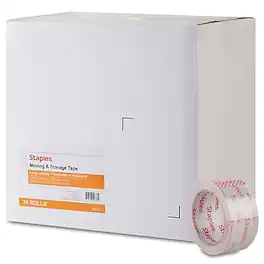 Staples - Packing Tape , 1.88" x 54.6 yds., 36/Rolls - Clear