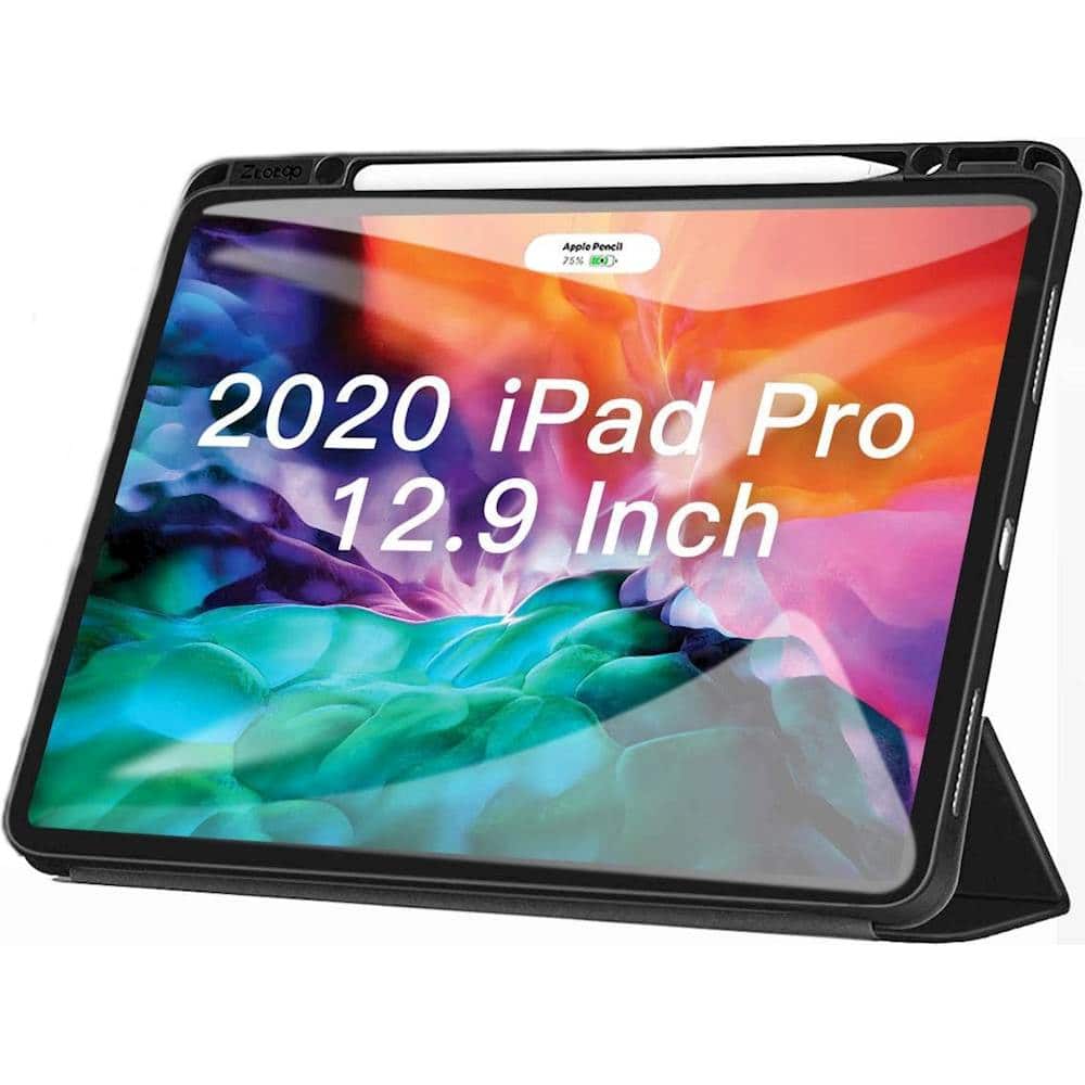 Front. SaharaCase - Folio Case for Apple iPad Pro 12.9" (4th, 5th, and 6th Generation 2020-2022) - Black.