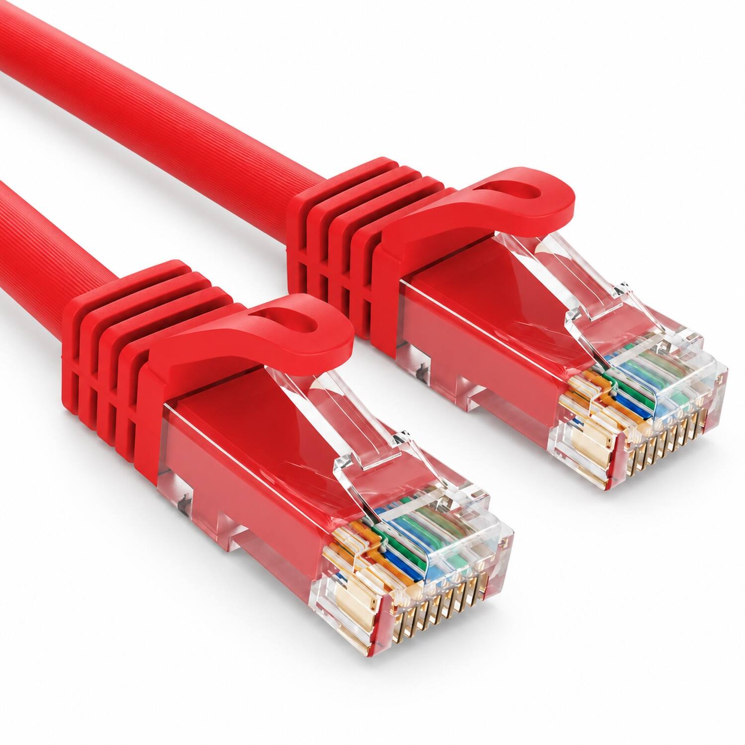 Angle. Sanoxy - SANOXY Cables and Adapters; 5ft Cat6a 600 MHz UTP Snagless Ethernet Network Patch Cable, Red - Red.