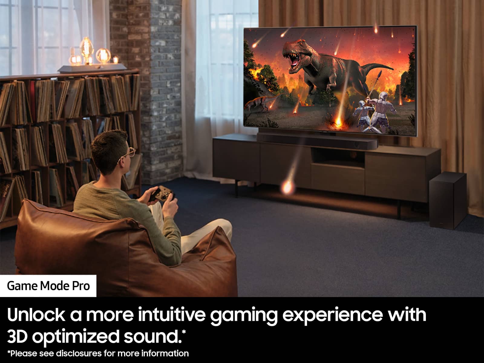 "Game Mode Pro Unlock a more intuitive gaming experience with 3D optimized sound."