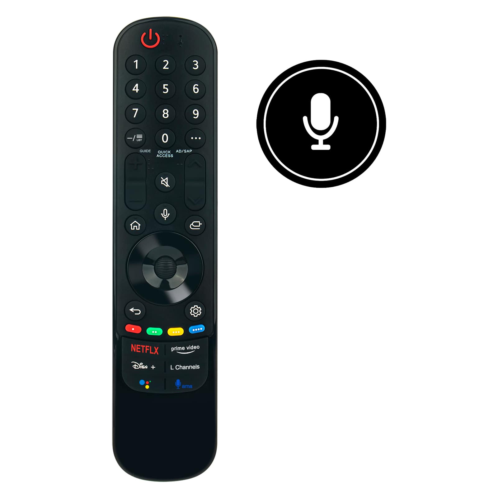 VINABTY - New MR21GA Voice Replaced Remote Control Fits for LG TV 65QNED83UPA 75QNED83UPA 86QNED99UPA OLED48A1PUA - Black