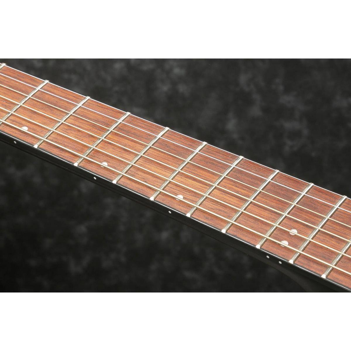 Alt View 3. Ibanez - Ibanez AEWC400 Acoustic Electric Guitar, Rosewood Fingerboard, Transparent Black Sunburst.
