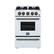 Front. Forno Appliances - Breno 2.3 Cu. Ft. Freestanding Gas Range with Antique Brass Accents - White.