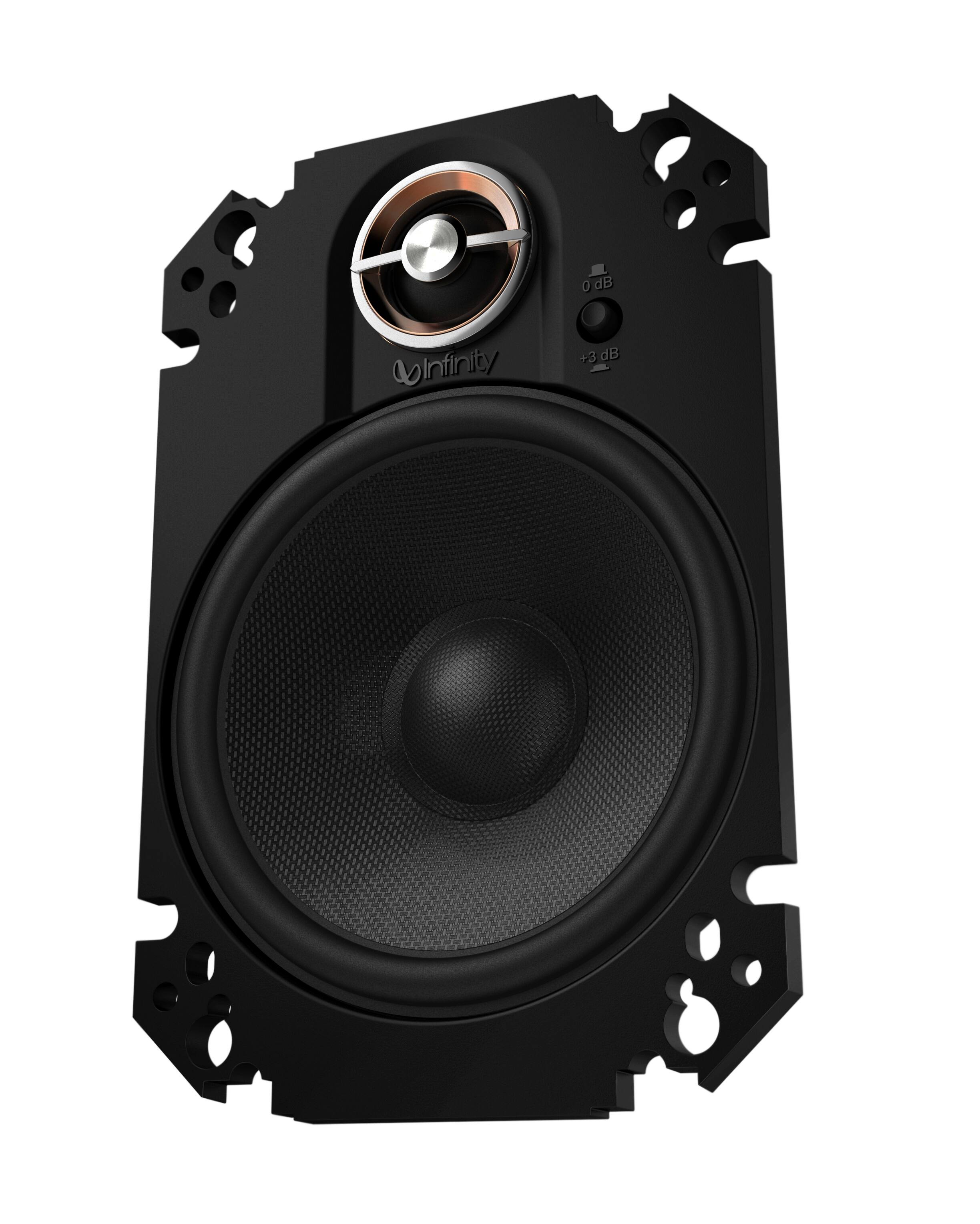 Alt View 1. Infinity - Infinity KAPPA-64CFX KAPPA 4x6 Inch two-way car audio plate multielement speaker - Black/Gray.