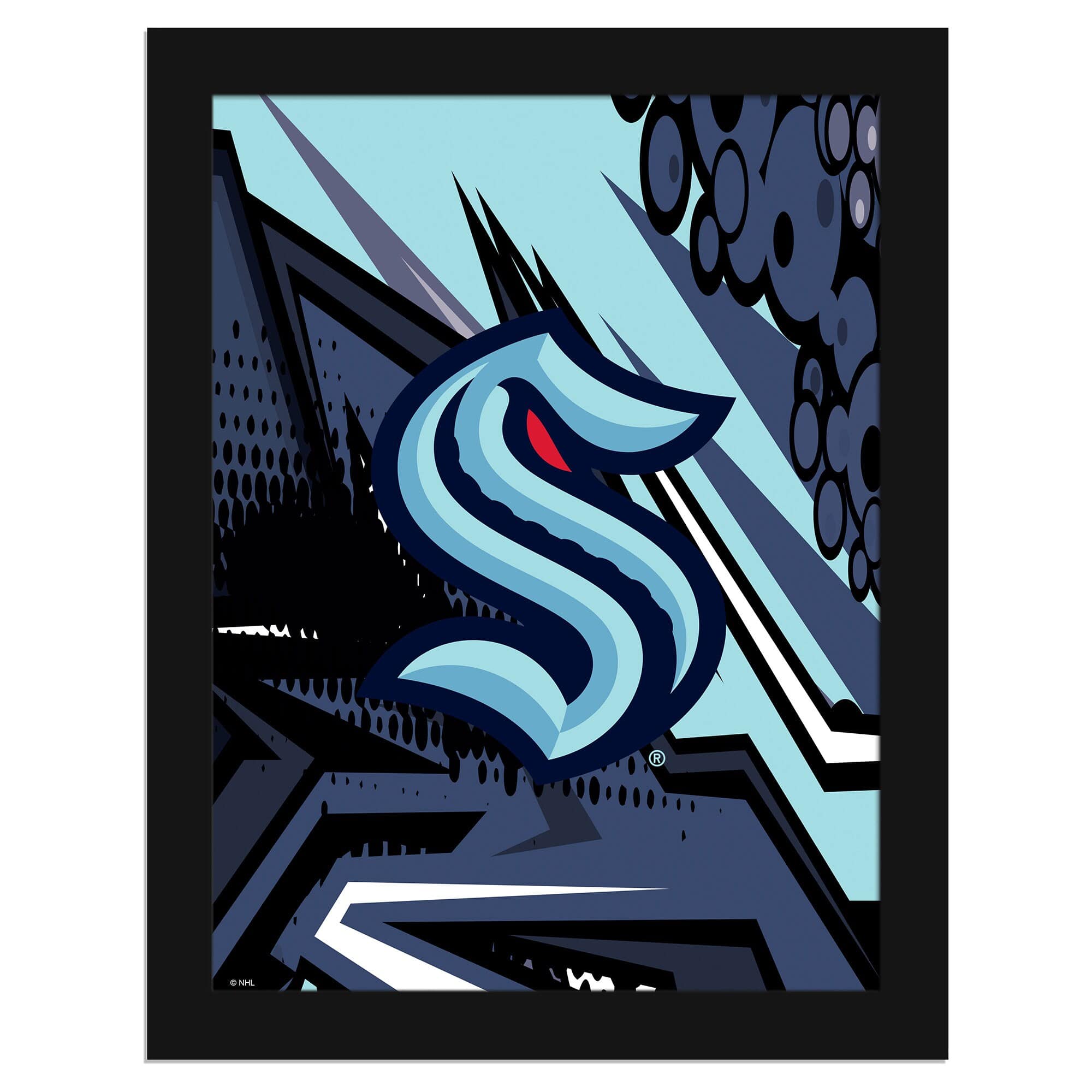 "Fan Creations - Seattle Kraken 12"" x 16"" Team Comic Framed Art Print - Multicolor" price history on PriceWatchPro