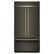 Alt View 5. KitchenAid - 24.2 Cu. Ft. Built-In French Door Bottom Mount Refrigerator - Black Ore.