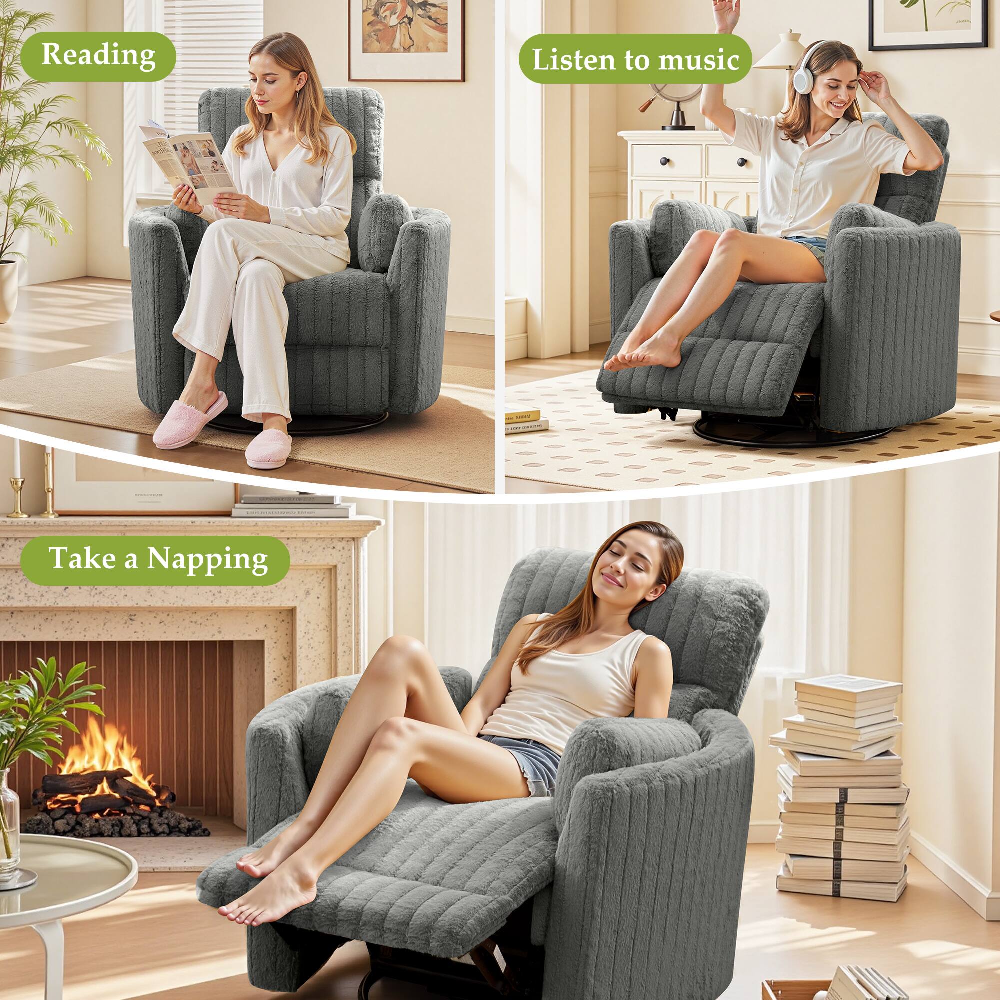 Reading  
Listen to music  
Take a Napping