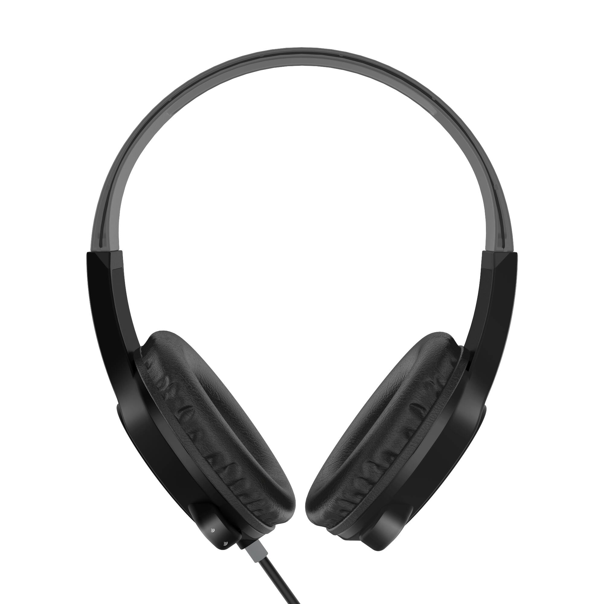 Front. MEE audio - KidJamz 3 Wired On-Ear Headphones with Built-In Microphone and Volume-Limiting Technology - Black.