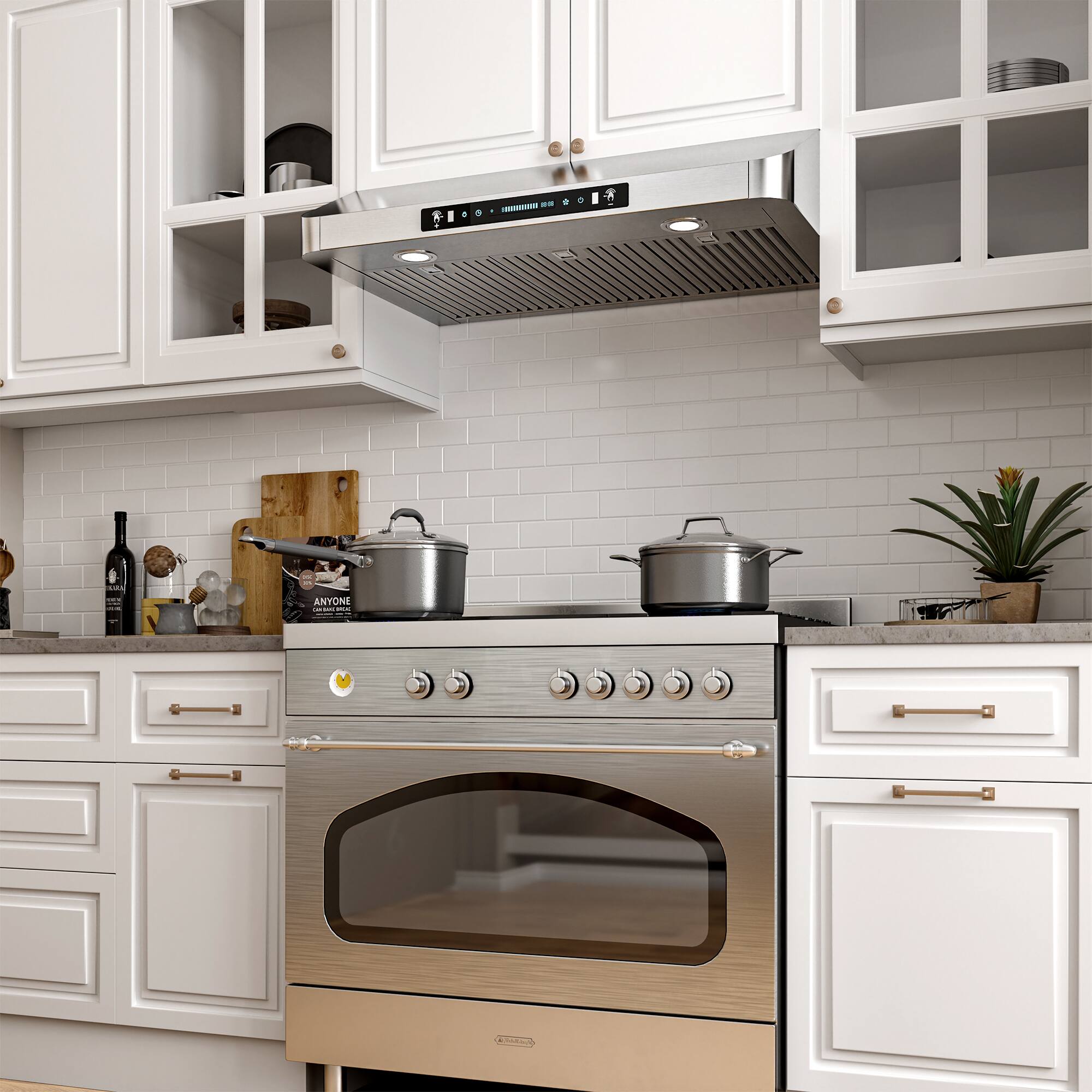 Alt View 2. Onefly - 42 inches - Externally Vented - Under Cabinet Range Hood - Stainless Steel.