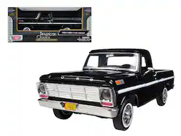 1969 Ford F-100 Pickup Truck Black 1/24 Diecast Model Car by Motormax
