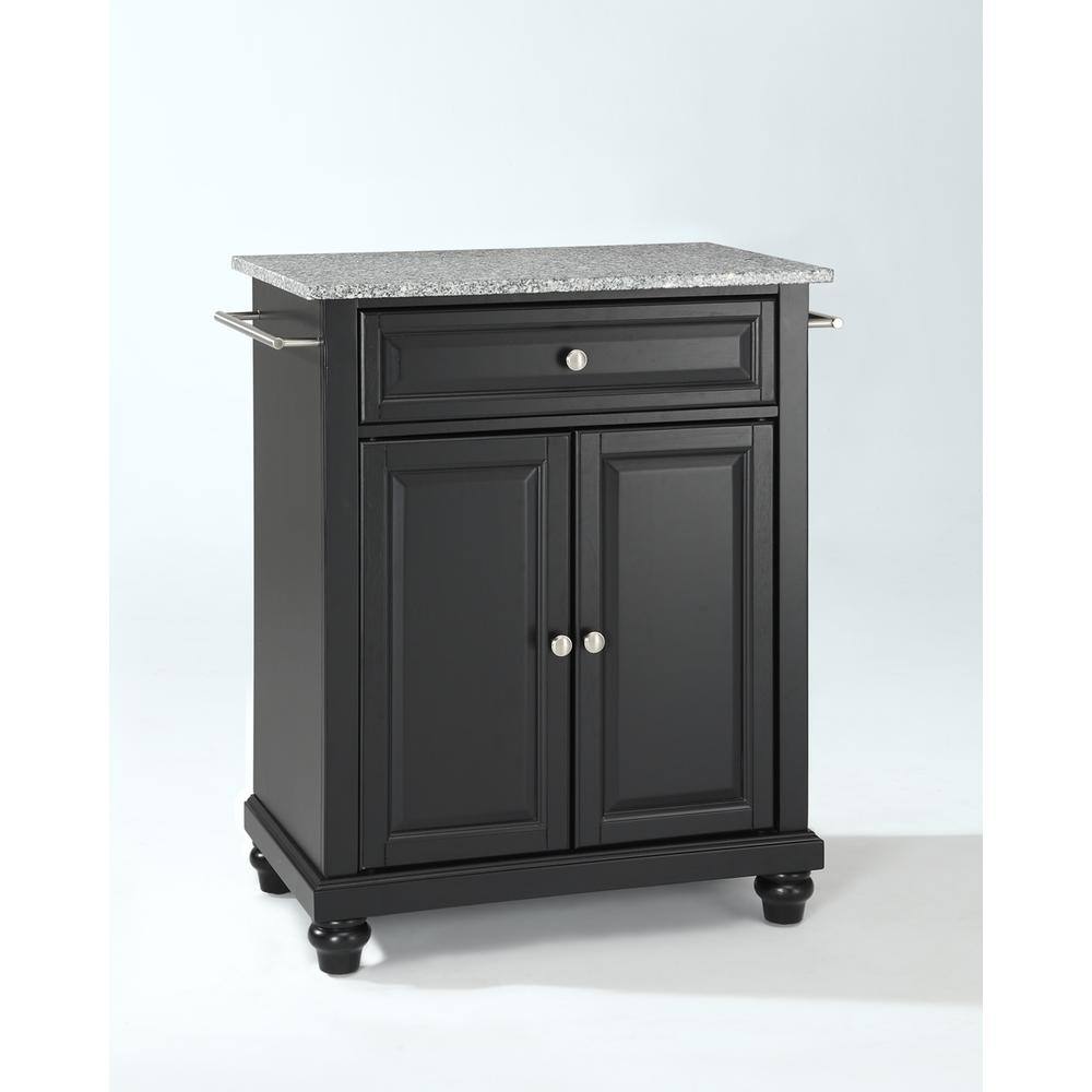 Back. Crosley Furniture - Cambridge Granite Top Portable Kitchen Island/Cart - Black.