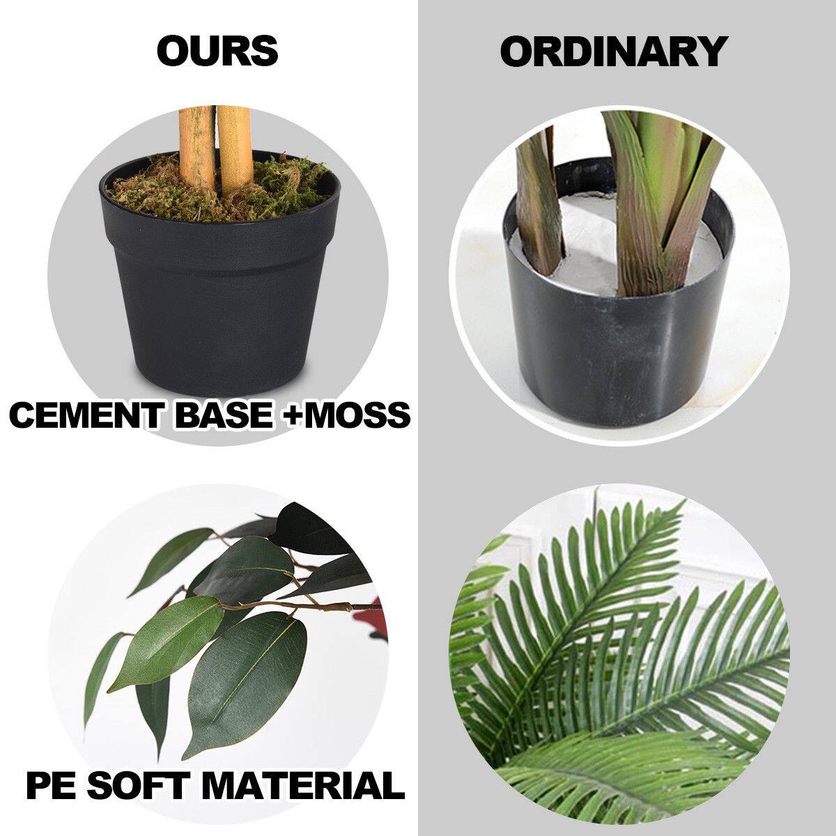 The corrected text is:

"OURS ORDINARY CEMENT BASE + MOSS PE SOFT MATERIAL"