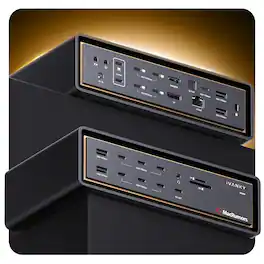 iVANKY - Thunderbolt 5 Docking Station 26-in-1 - 120Gbps, Quad 6K/Triple 8K Display, 240W PD, 10GbE for M1-M5 Pro/Max - Black