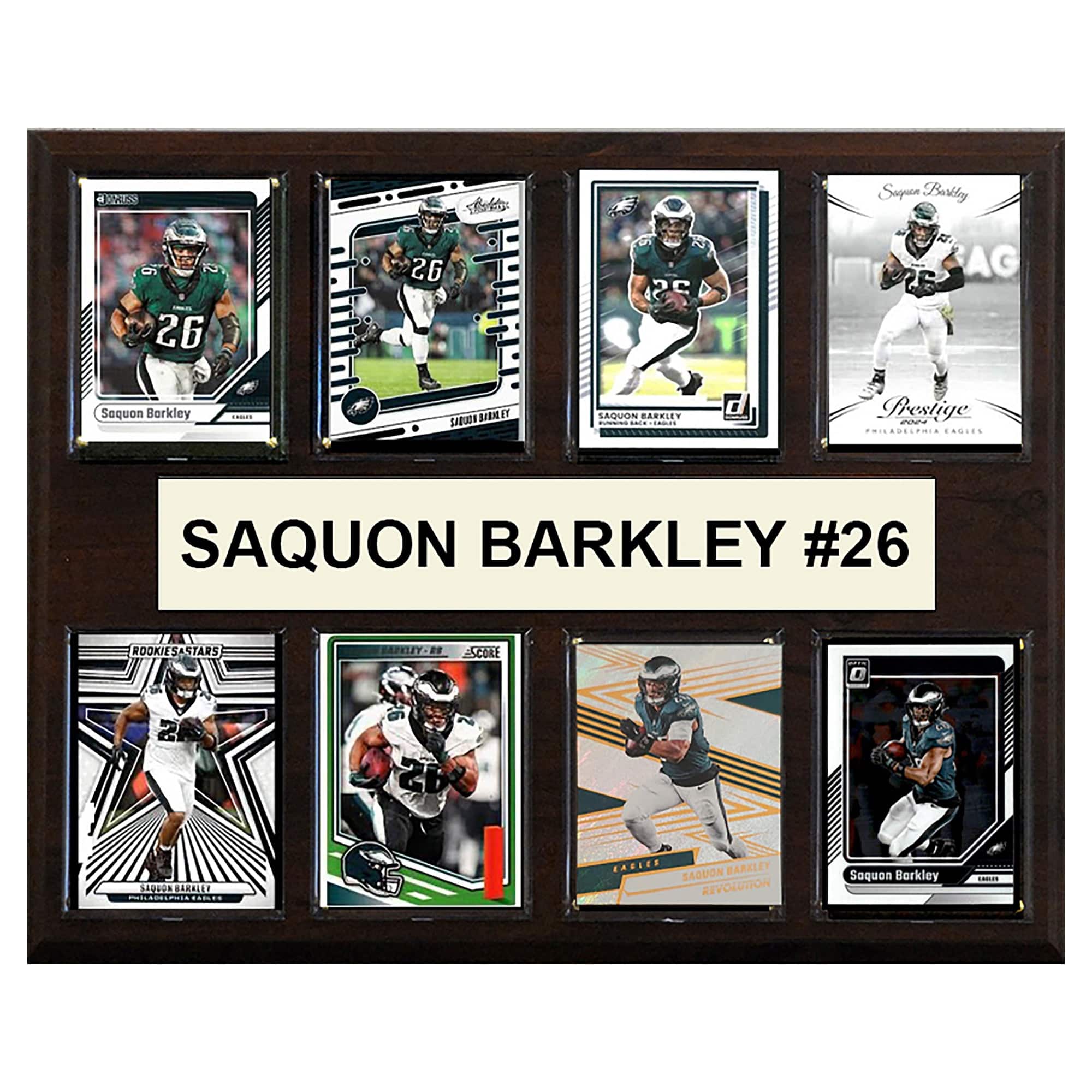 "C&I Collectibles - Saquon Barkley Philadelphia Eagles 12"" x 15"" Trading Card Plaque - Multicolor" price history on PriceWatchPro
