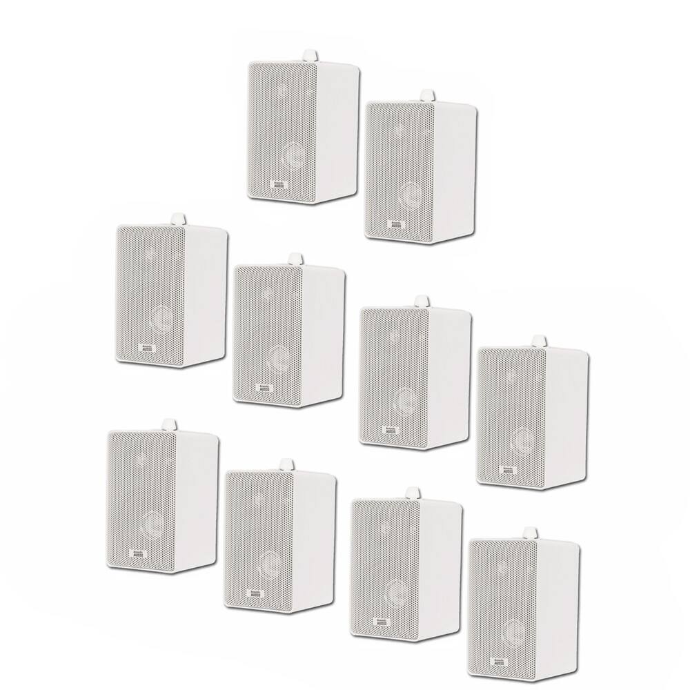 Front. Acoustic Audio by Goldwood - 251W Indoor Outdoor 3 Way All-Weather Speakers 5 Pair Pack 251W-5Pr - White.