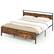 Front. Costway - King Size Bed Frame with Wooden Headboard and Footboard Under-Bed Storage - Brown.
