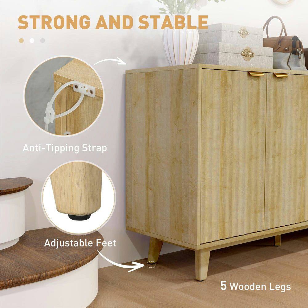 STRONG AND STABLE

- Anti-Tipping Strap
- Adjustable Feet
- 5 Wooden Legs