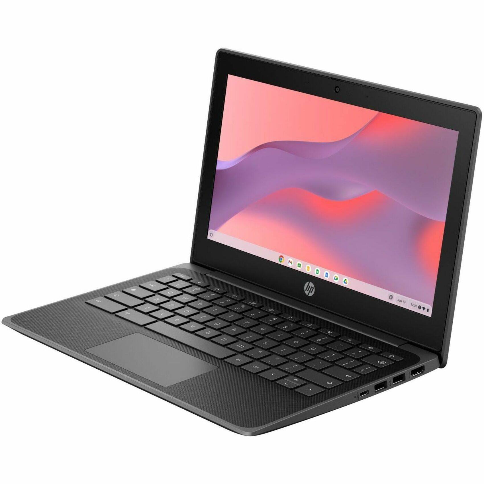 Alt View 17. HP - Chromebook G10 11.6" 1366 x 768 (HD) Laptop - Intel N-Series with 4GB Memory - 32 GB eMMC - Jack Black, Black.