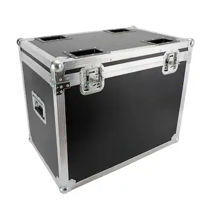 Front. Topteng - Flight Case for Stage Light & Smoke Machine - Heavy-Duty Aluminum Case.