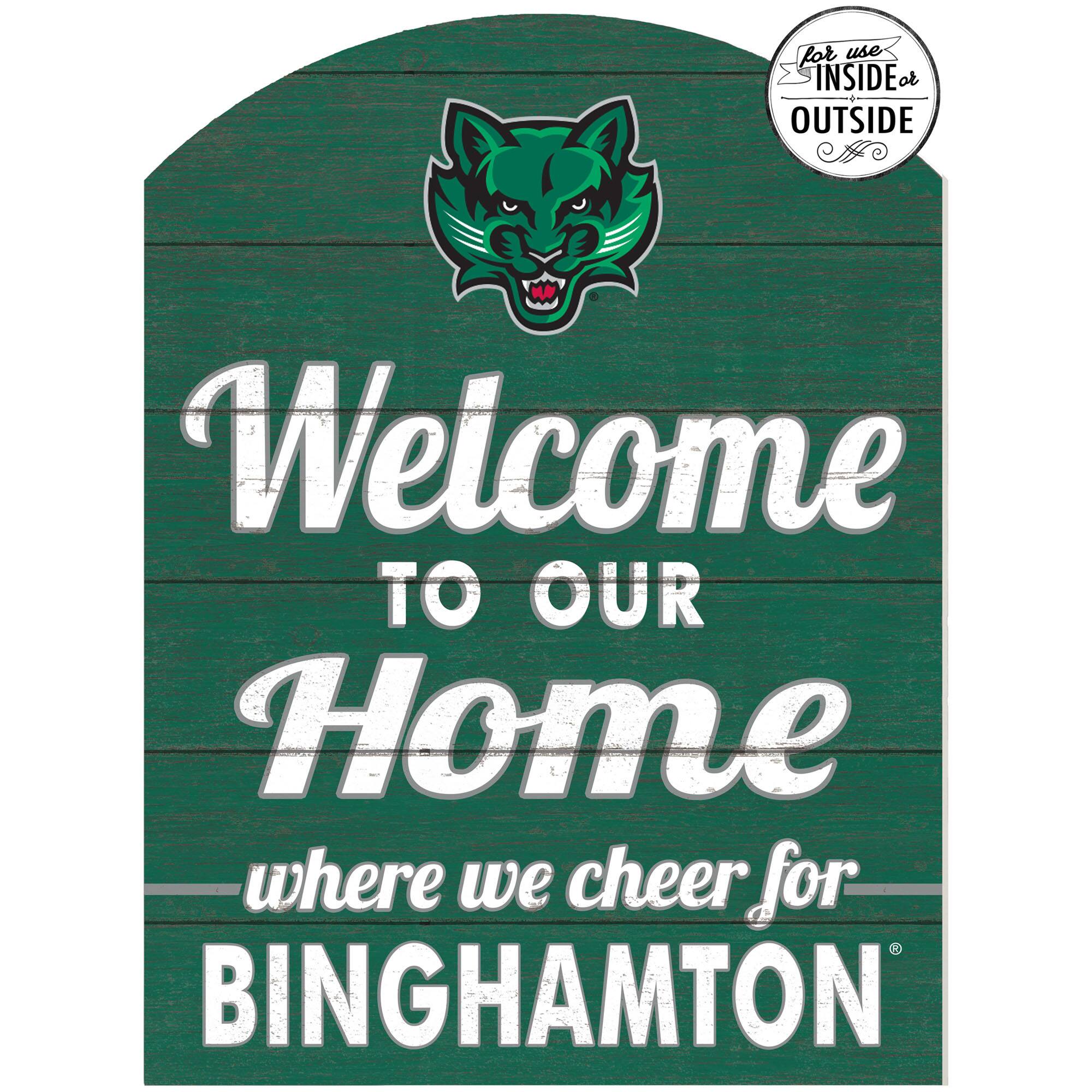 Green Binghamton Bearcats 16'' x 22'' Marquee Sign
