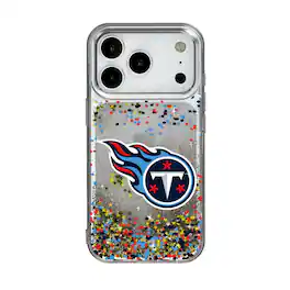 Keyscaper - NFL - Tennessee Titans iPhone Glitter Case with Confetti Design - 15 - Multicolor