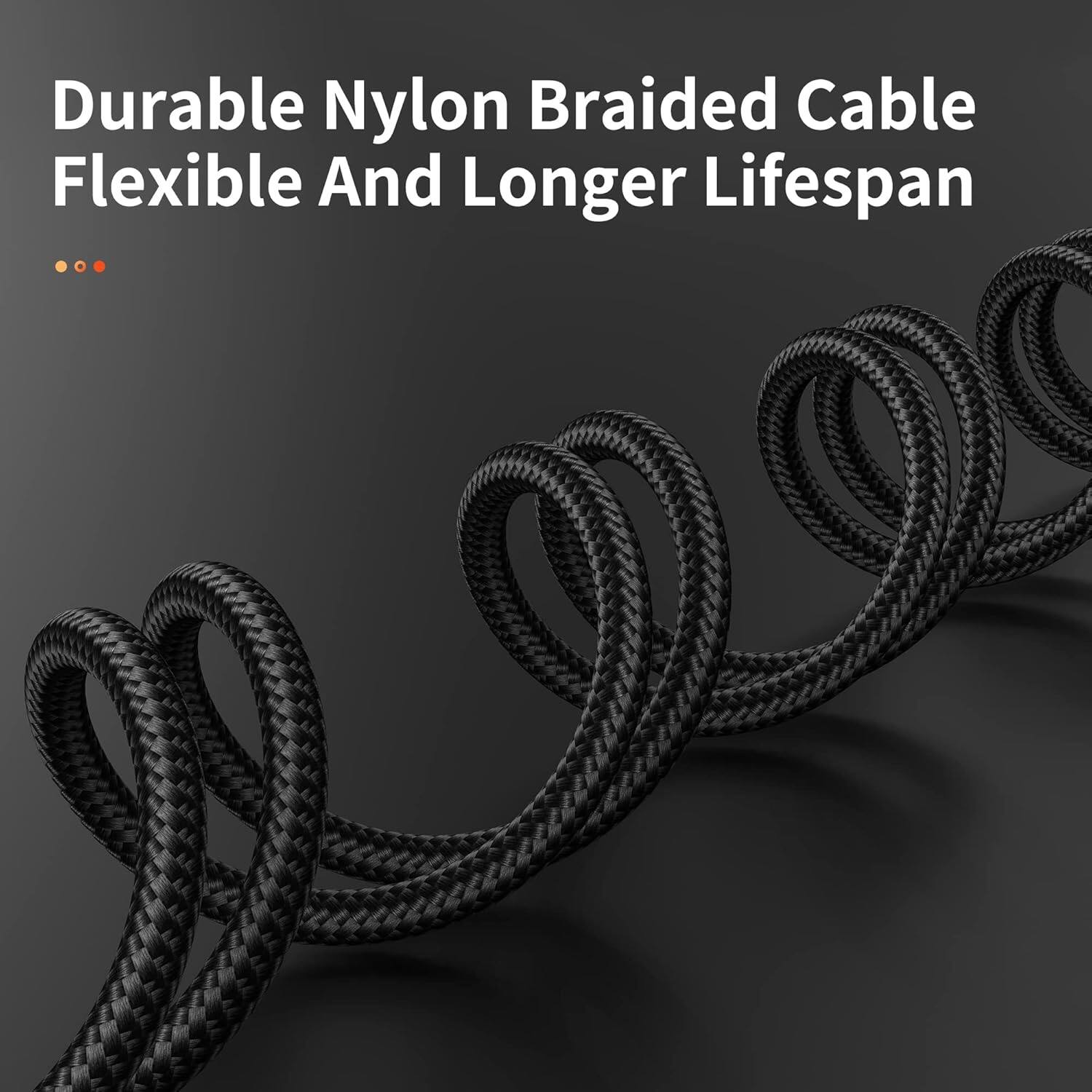 Durable Nylon Braided Cable Flexible And Longer Lifespan