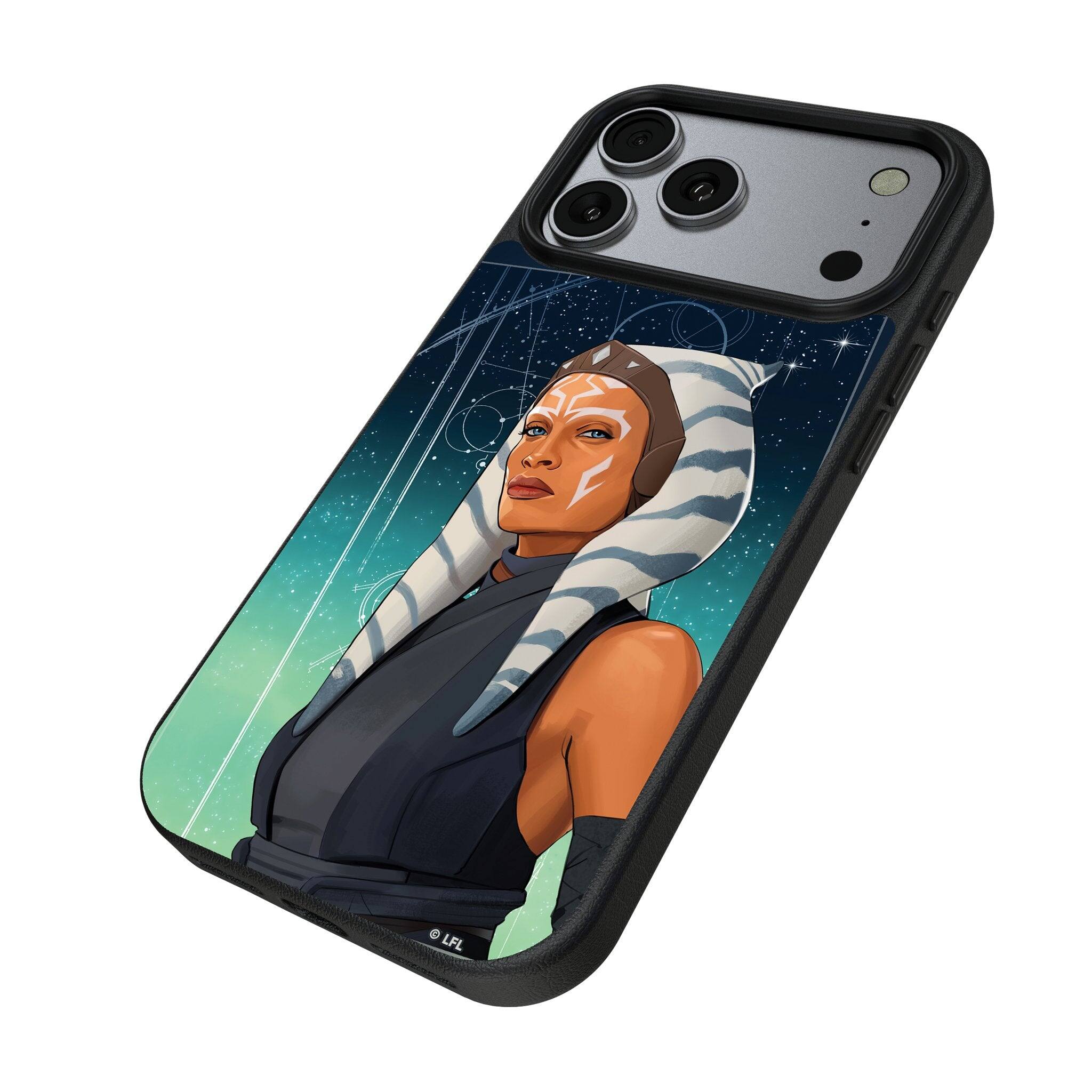 Angle. Keyscaper - Star Wars: Ahsoka Season 1 Portrait MagSafe Compatible Phone Case - Apple iPhone Air - Ahsoka.