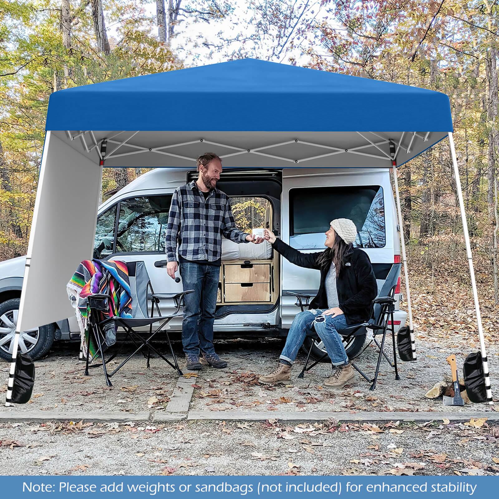 Note: Please add weights or sandbags (not included) for enhanced stability.