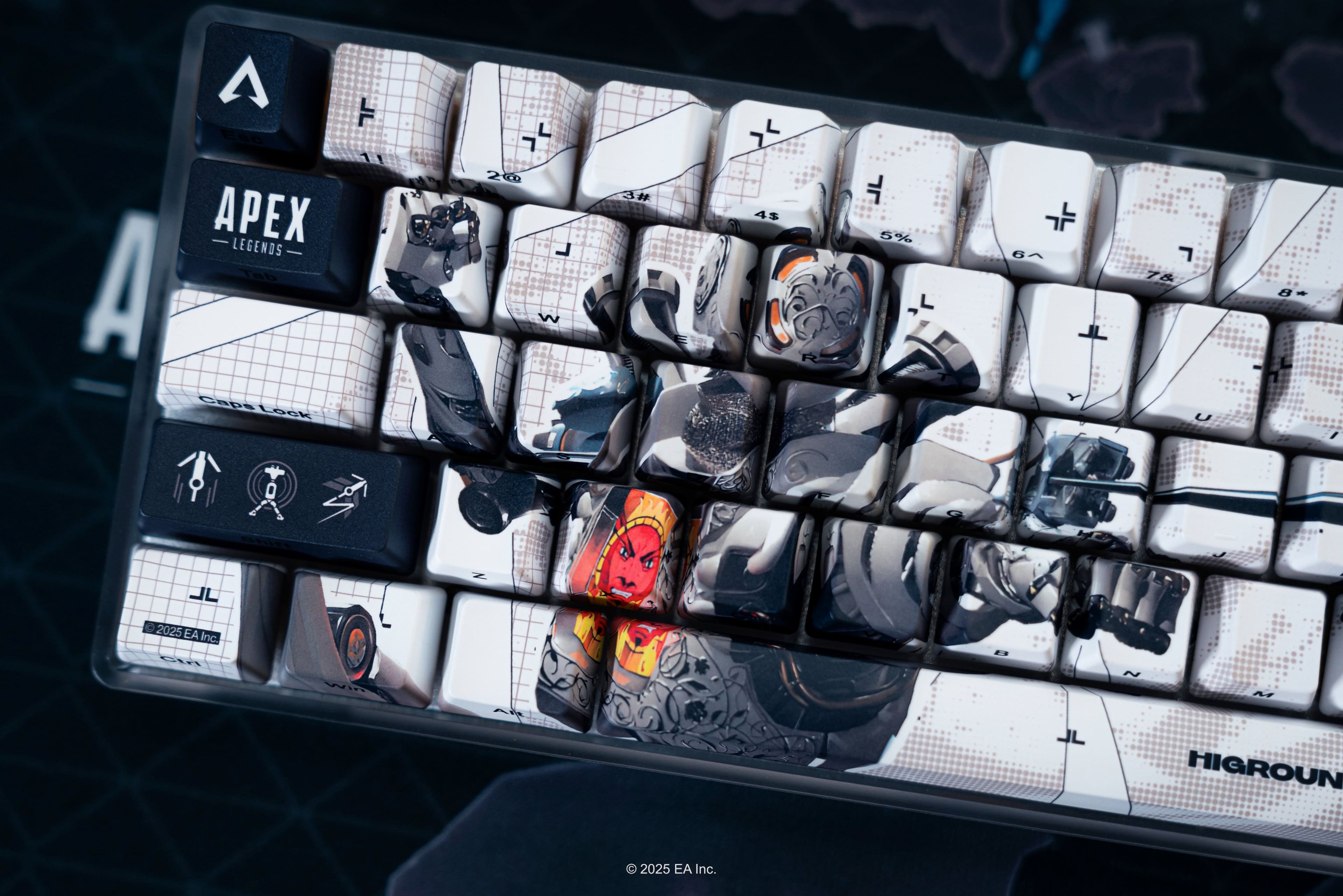 F ESe E LEGENDS Tab A Caps Lock 0 M 20 W 3 48 JL 5% 6A JL Y 74 U B% , JL 2025 EAInc C 2025 EA Inc N D ~ M JL HIGROUNDS 2025 EA Inc.