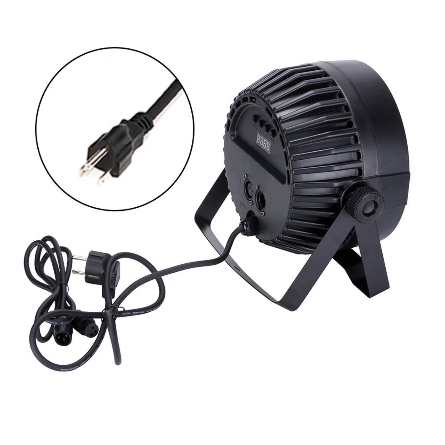 Back. Stock Preferred - 12x10W RGBW LED DJ PAR Light – Super Bright Stage Light - Black.