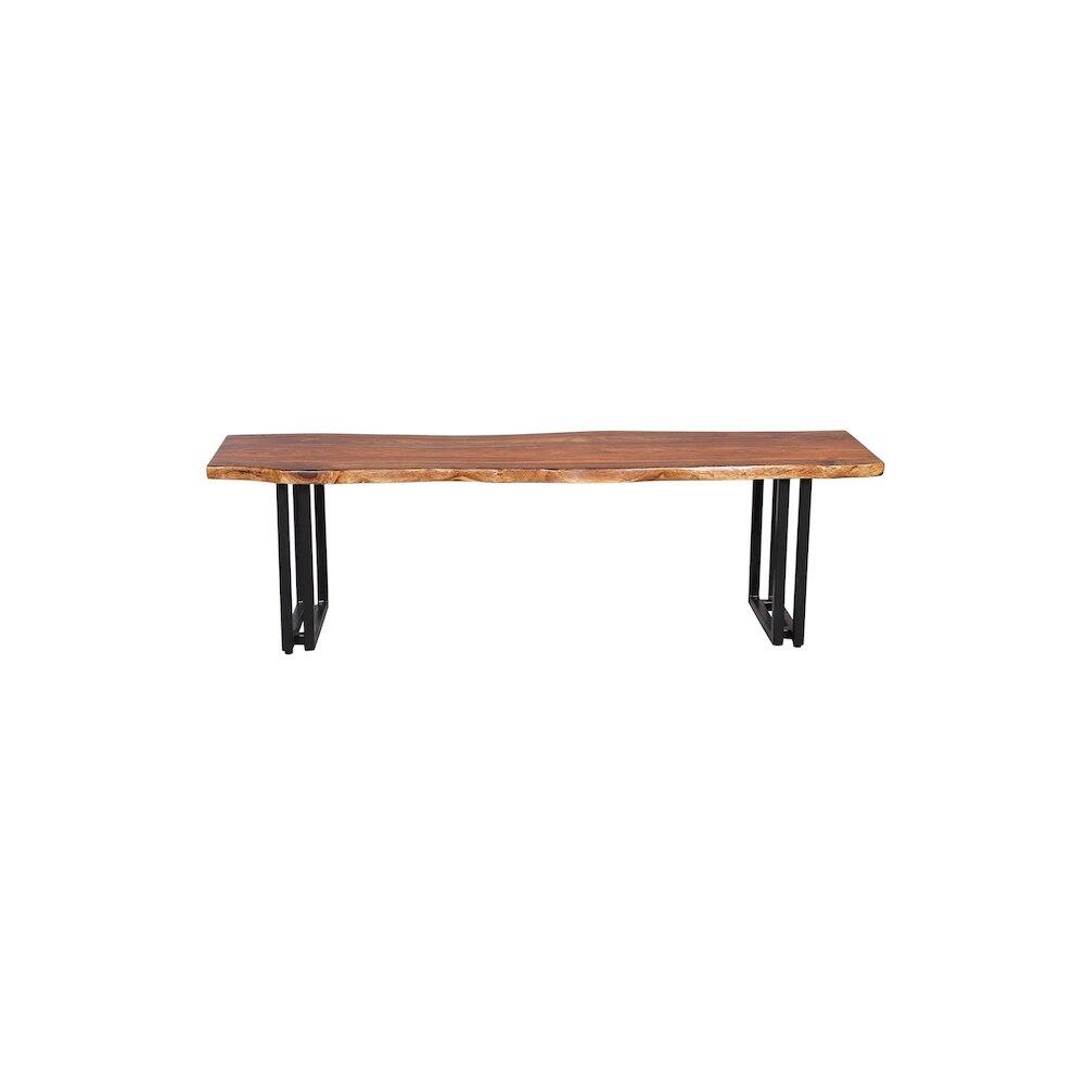 Alt View 1. Porter Designs - Manzanita Live Edge Solid Sheesham Wood Dining Bench - Brown.