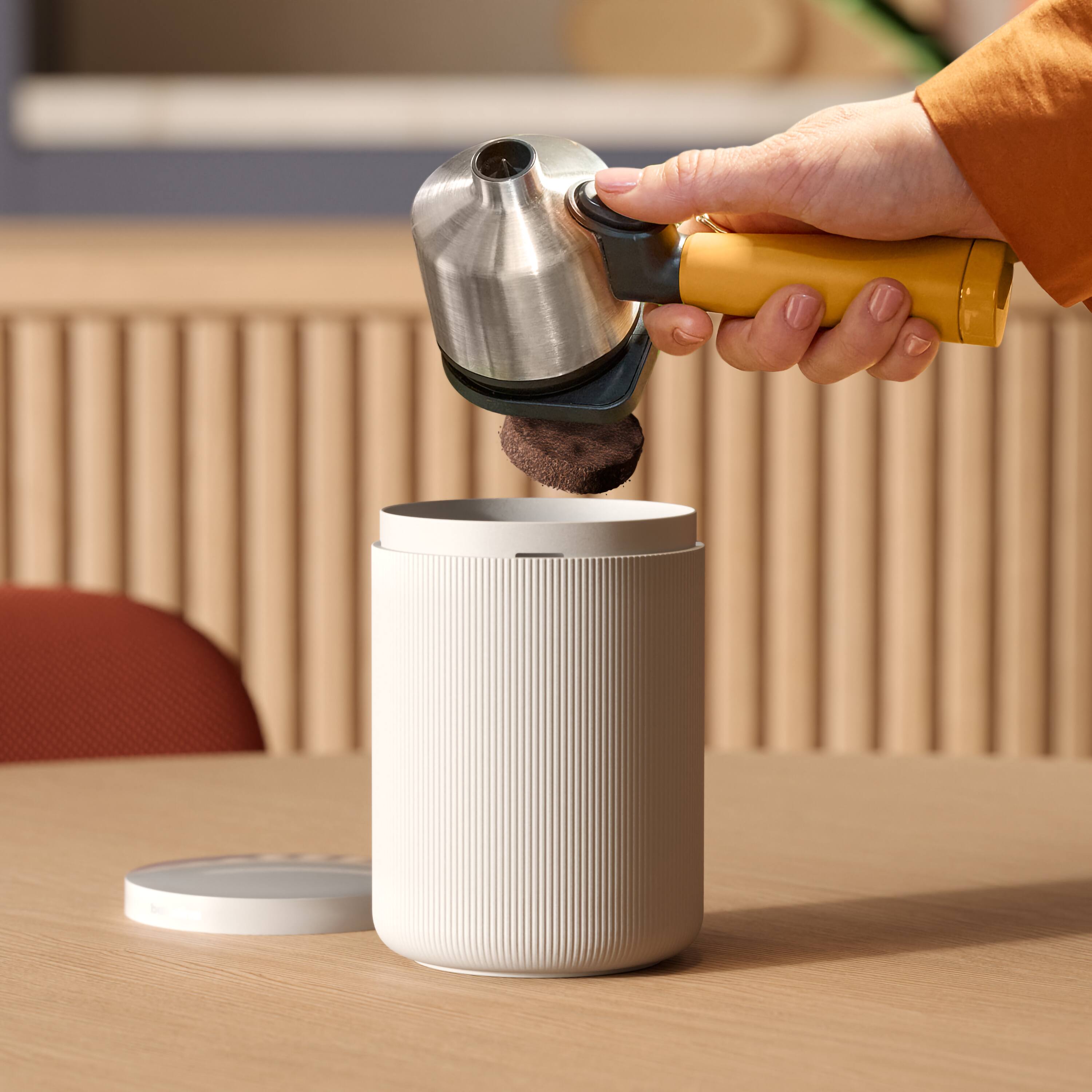Left. Philips - Grounds Bin - Milky White.