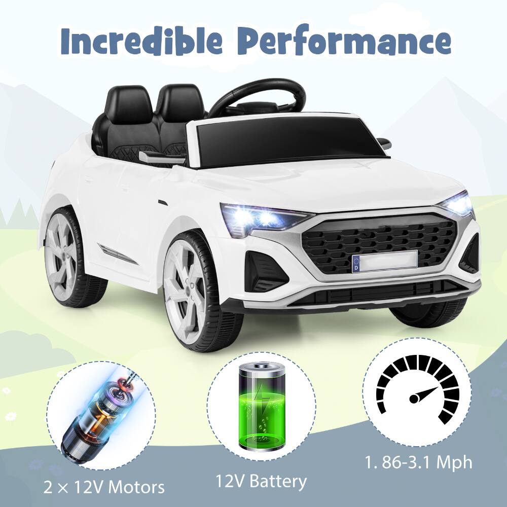 Incredible Performance  
2 x 12V Motors  
12V Battery  
1.86-3.1 Mph