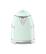 Angle. SMEG - SMEG KLF05 3.5-cup Electric Mini Kettle - Pastel Green.