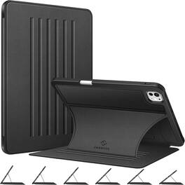 Fintie - Magnetic Stand Case for iPad Pro 11-inch (M5) 2025 / (M4) 2024 Multi-Angle Viewing Rugged Shockproof TPU Back Cover - Black