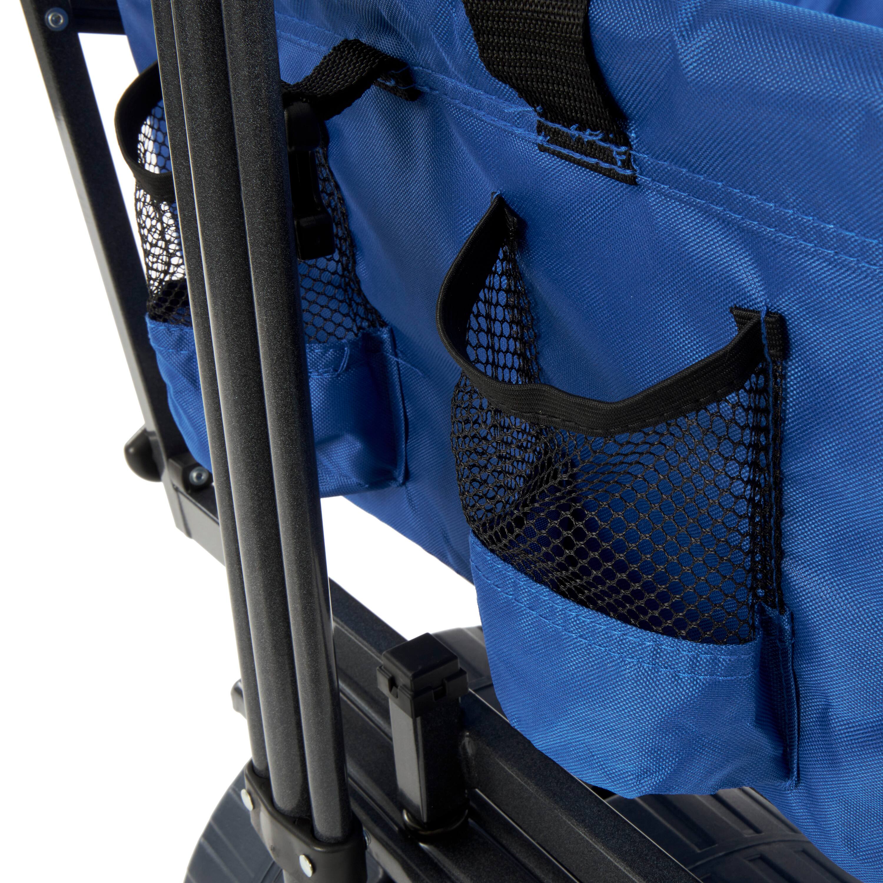 Alt View 4. Mac Sports - Mac Sports Collapsible Folding All Terrain Outdoor Beach Utility Wagon Cart - Blue-Black.