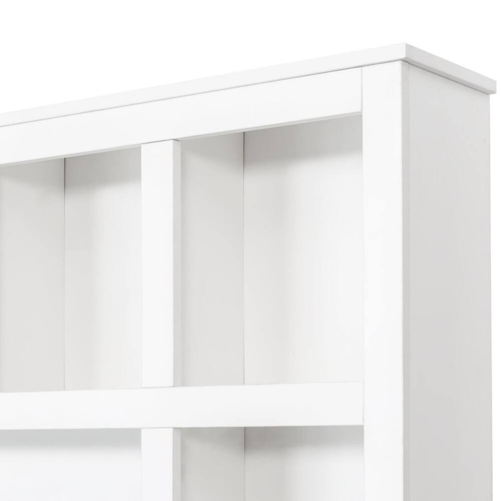 Alt View 6. Loheer - Loheer Farmhouse Wooden Hall Tree 4-in-1 Entryway Shoe Cabinet Walnut Storage Bench - White and Walnut.