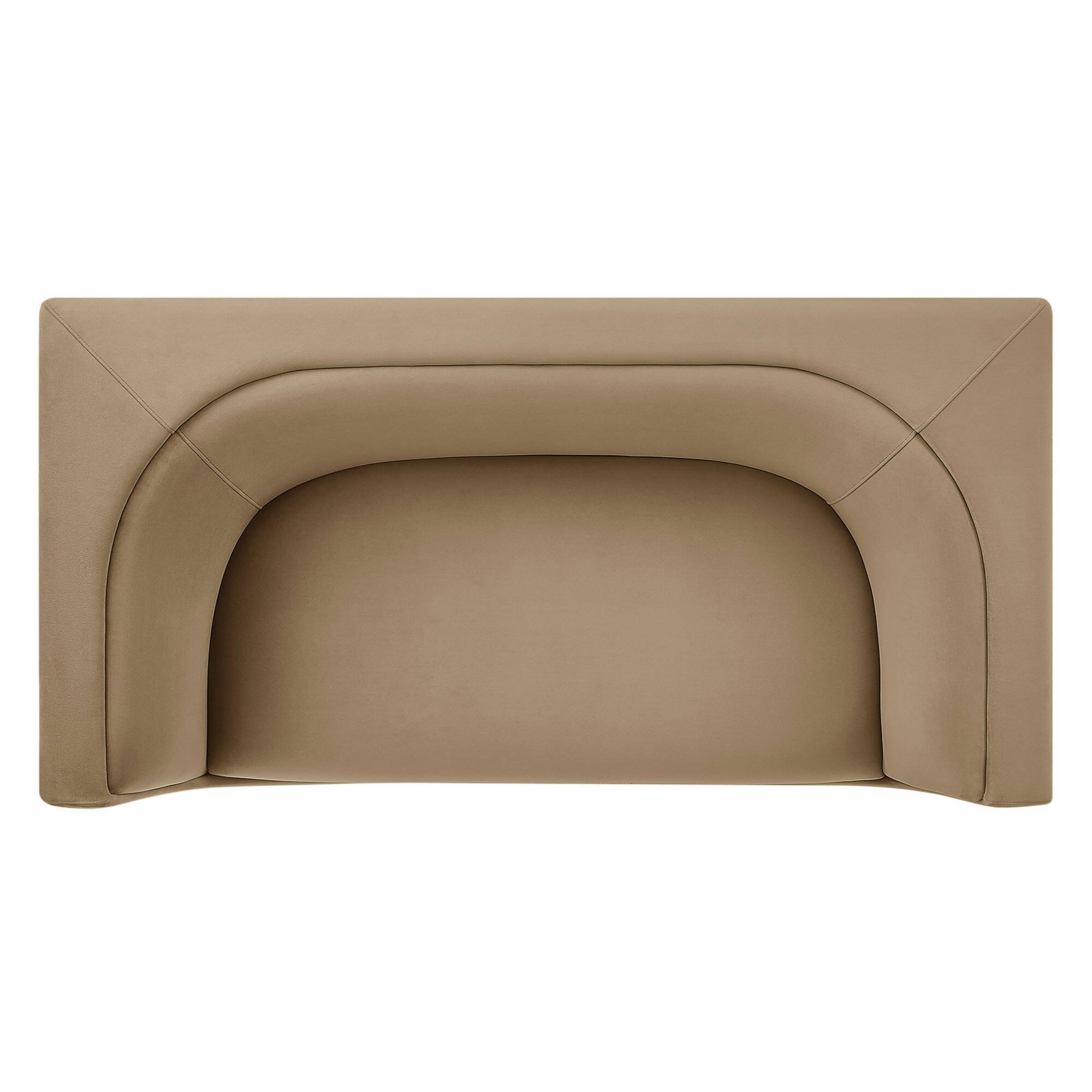 Alt View 7. Modway - Hilda 67" Curved Back Performance Velvet Loveseat by Modway - Taupe.
