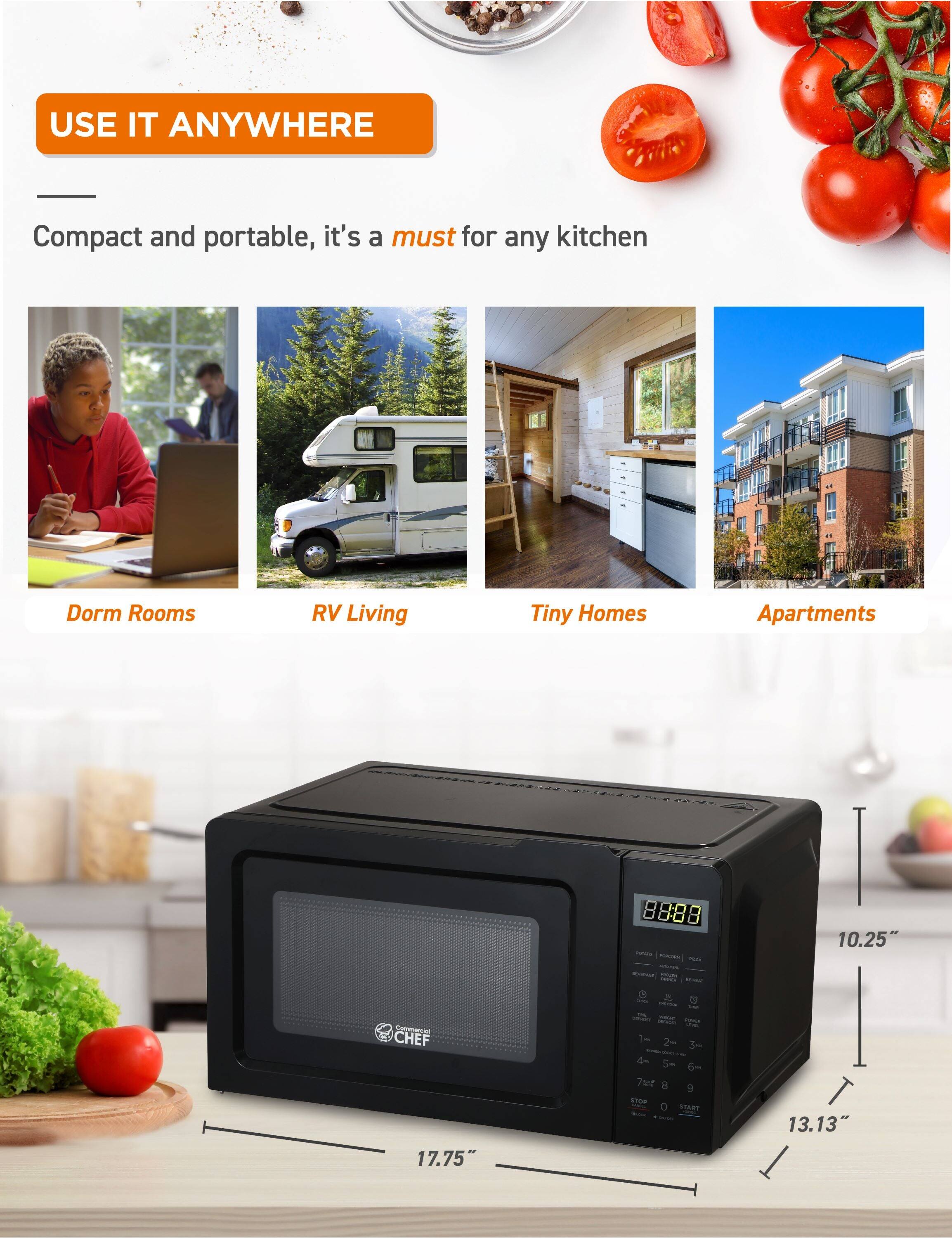 USE IT ANYWHERE
Compact and portable, it's a must for any kitchen
Dorm Rooms
RV Living
Tiny Homes
Apartments
8888
10.25"
17.75"
13.13"