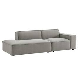 Restore 2-Piece Performance Fabric Upholstered Modular Loveseat by Modway - Pewter