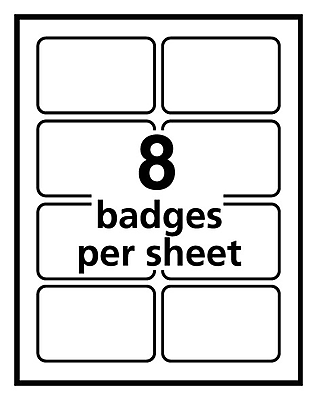 8 badges per sheet