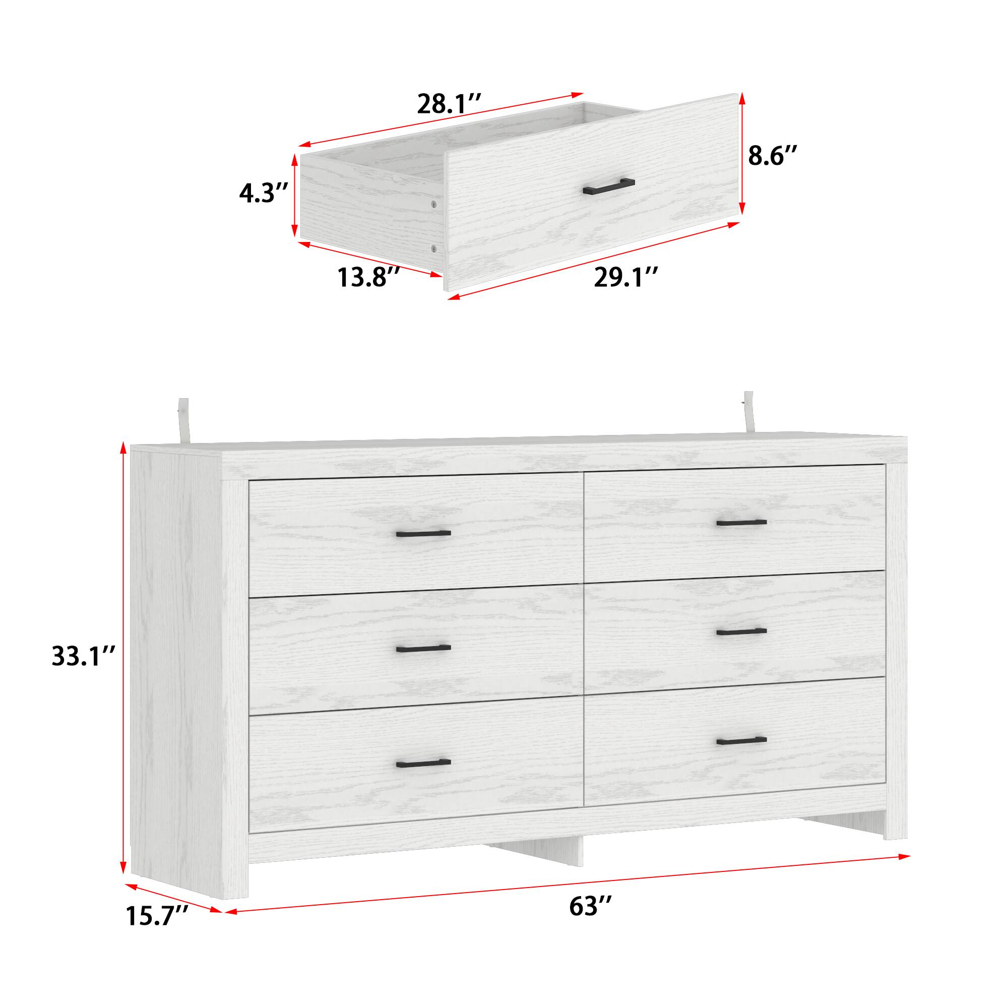 28.1", 4.3", 8.6", 13.8", 29.1", 33.1", 15.7", 63"